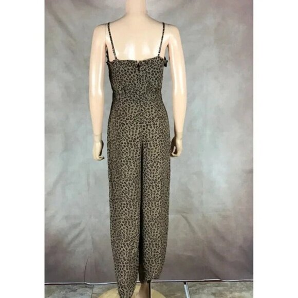 CeCe Chiffon Leopard Wide Leg Jumpsuit NWT Size 0 - Picture 11 of 11